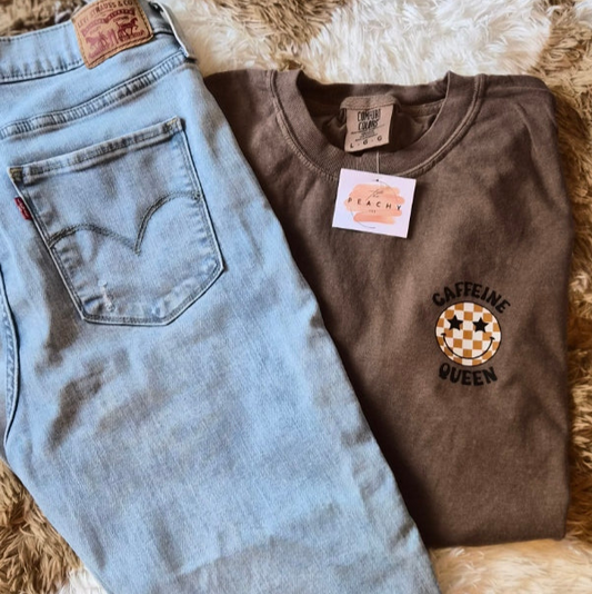 Caffein Queen T shirt Size L