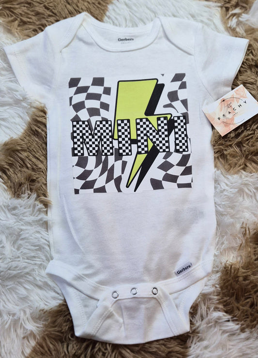 Mini Retro Checkered Onesie